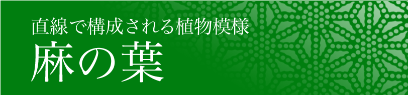 麻の葉 直線で構成される植物文様